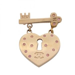 Chanel Coco Mark Heart Rock Brooch Pin #309115C43B